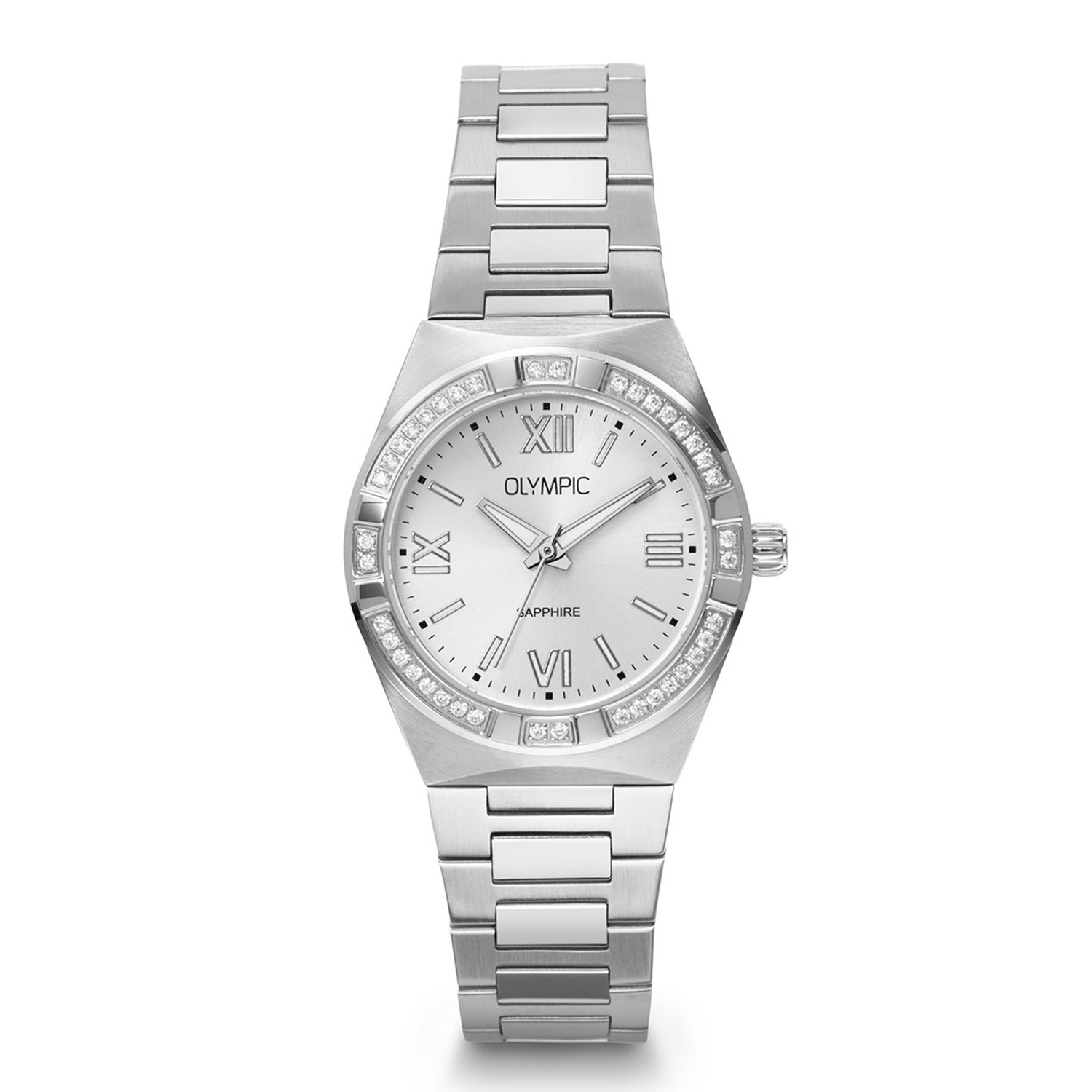 Olympic OL73DDS005 Shine Horloge Dames Staal 29mm 
Dit unieke Olympic model met artikelnummer: OL73DDS005 is een chique dameshorloge. Het horloge heeft een stalen ronde kast met een opvallende bezel en een zilverkleurige sunray wijzerplaat met strepen en romeinse cijfers. Aan de kast zit een stalen schakelband met een vouwsluiting. Het horloge heeft een saffierglas, een doorsnee van 29mm en is 5ATM.

Het merk:
Een mooi horloge hoeft niet duur te zijn! Het Nederlandse horlogemerk Olympic levert stoere chronografen, slimline series, digitale uurwerken en elegante dameshorloges. De prijs-kwaliteitverhouding staat bij Olympic hoog in het vaandel met prijzen die uiteenlopen van &euro; 34,95 tot en met &euro; 169,00.

100% Nederlands ontwerp, waterdicht en standaard 3 jaar fabrieksgarantie.

Specificaties:
- Ronde kast 29mm
- Zilverkleurige wijzerplaat
- Stalen schakelband
- 5ATM 
- Standaard 3 jaar fabrieksgarantie
- Saffierglas