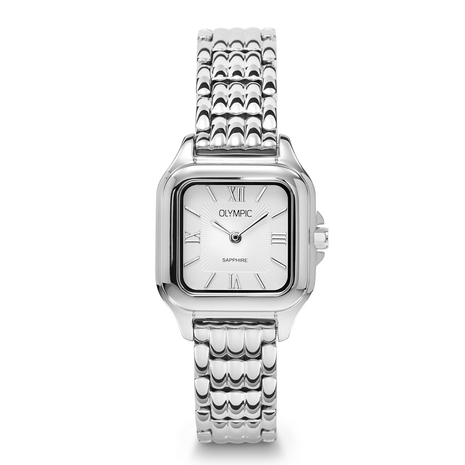 Olympic OL73DSS007 Radiant Horloge Dames Staal 26mm 
Dit unieke Olympic model met artikelnummer: OL73DSS007 is een chique dameshorloge. Het horloge heeft een stalen vierkante kast met een gladde bezel en een zilverwitte wijzerplaat met strepen en romeinse cijfers. Aan de kast zit een stalen schakelband met een druksluiting. Het horloge heeft een saffierglas, een doorsnee van 26mm en is 5ATM.

Het merk:
Een mooi horloge hoeft niet duur te zijn! Het Nederlandse horlogemerk Olympic levert stoere chronografen, slimline series, digitale uurwerken en elegante dameshorloges. De prijs-kwaliteitverhouding staat bij Olympic hoog in het vaandel met prijzen die uiteenlopen van &euro; 34,95 tot en met &euro; 169,00.

100% Nederlands ontwerp, waterdicht en standaard 3 jaar fabrieksgarantie.

Specificaties:
- Vierkante kast 26mm
- Zilverwitte wijzerplaat
- Stalen schakelband
- 5ATM 
- Standaard 3 jaar fabrieksgarantie
- Saffierglas