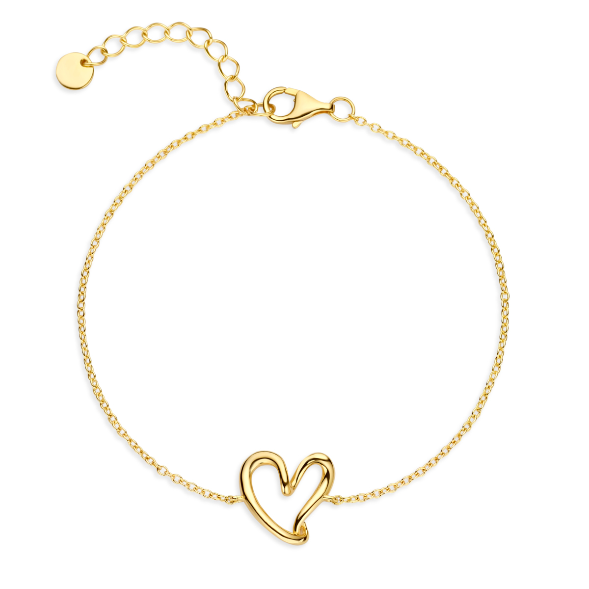 De Naiomy Verguld Zilveren Armband Hartje N6I69 is een prachtige toevoeging aan uw sieradencollectie. Deze goudkleurige armband is gemaakt van 925 sterling zilver en is nikkelvrij, ideaal voor iedereen met een nikkelallergie. Met een lengte van 190 mm draagt u deze armband mooi solo of gecombineerd met andere fijne sieraden voor een elegante look.