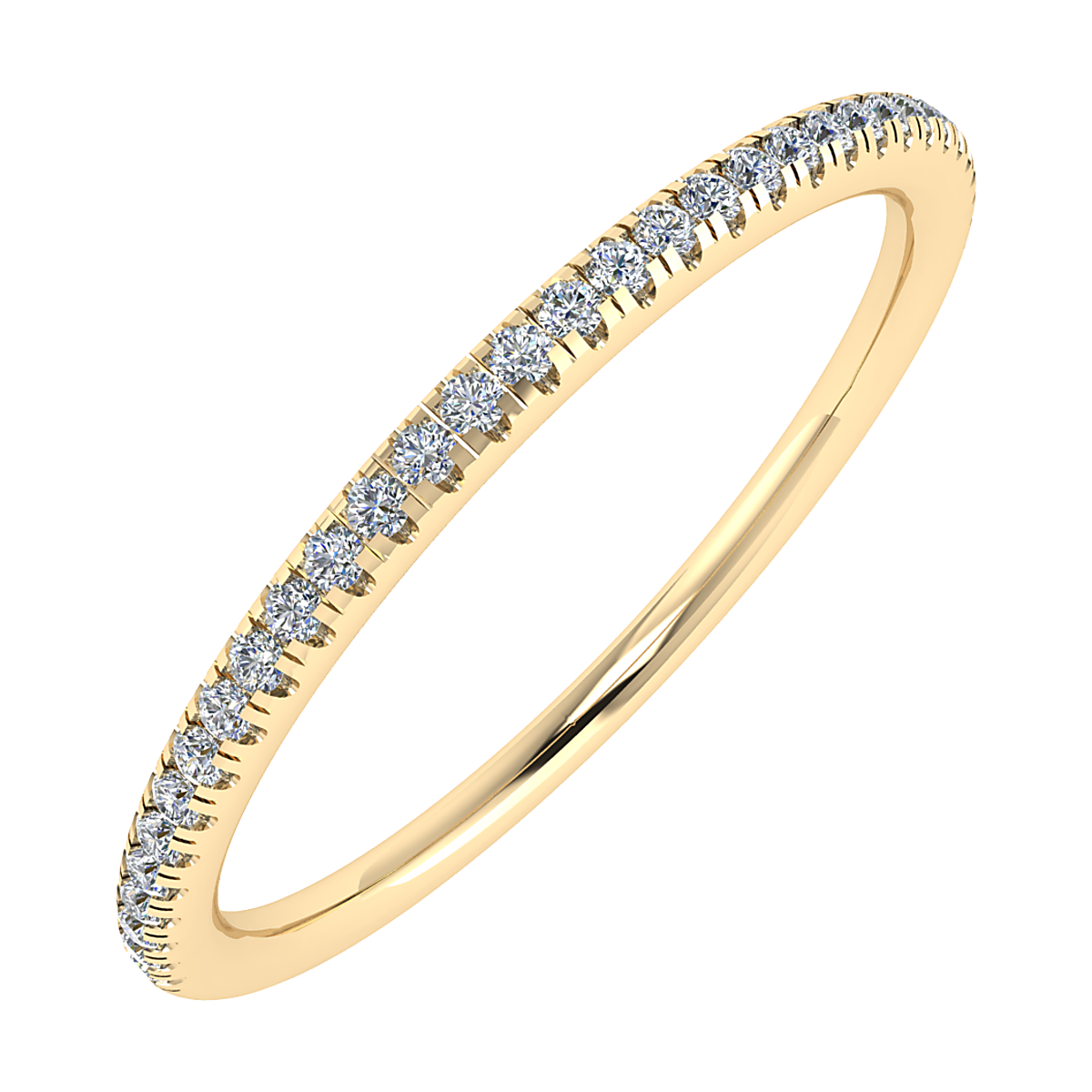 De Eternity lab-grown diamanten ring, model LGVREM 140A, is een elegante keuze met 0,15 CRT labdiamanten. Gemaakt van 14-karaats goud, met een glanzende goudkleurige afwerking. Draag deze schitterende ring solo voor een subtiele elegantie of in combinatie met andere ringen voor een trendy look. Perfect voor dagelijks gebruik of speciale gelegenheden.
