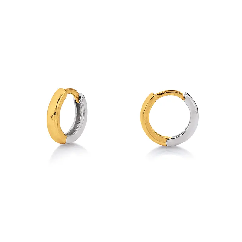 Elements Gold &middot; Hoops &middot; Yellow and White Gold 585 &middot; 11.1X2.3mm Y/W