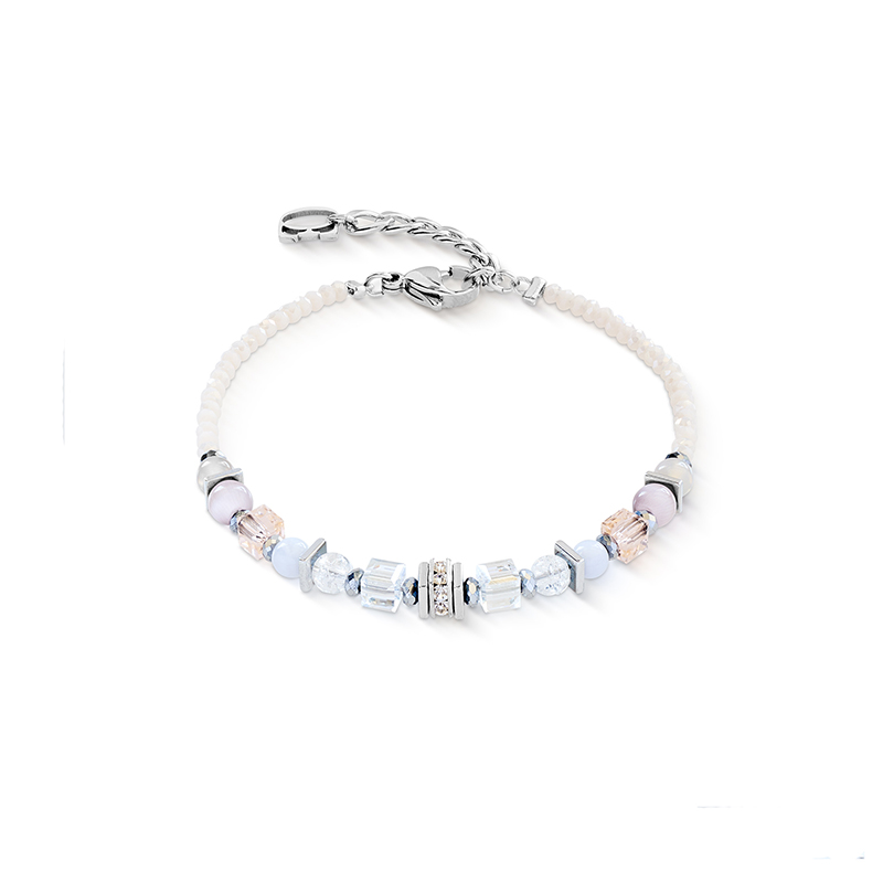 Coeur de Lion armband pastel zilverkleur, draaglengte 18-21cm.