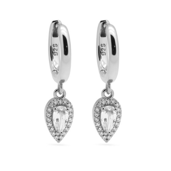 Karma Jewelry zilveren ooringen AYA Drop