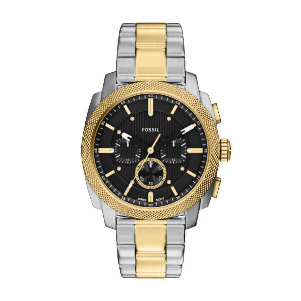 De FOSSIL HEREN HORLOGE MACHINE FS6159 is een stijlvolle polshorloge met een kastgrootte van 44 mm en een goud-zilver gekleurde metalen band. Ideaal te dragen bij zowel formele als informele gelegenheden voor een geraffineerde look. Combineer het met een nette overhemd of casual outfit.