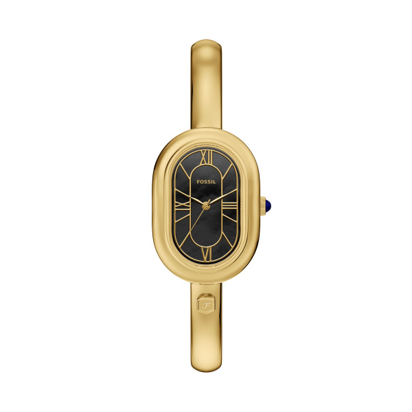 De FOSSIL HORLOGE SLOAN ES5456 is een stijlvolle keuze voor de moderne drager. Met een modelnummer van ES5456, biedt dit horloge elegante eigenschappen. Het horloge heeft een verfijnde kast met een diameter van 24 mm, wat het tot een subtiel accessoire maakt. Een opvallend kenmerk is de goudkleurige horlogeband, die prachtig contrasteert met de zwarte kast. 