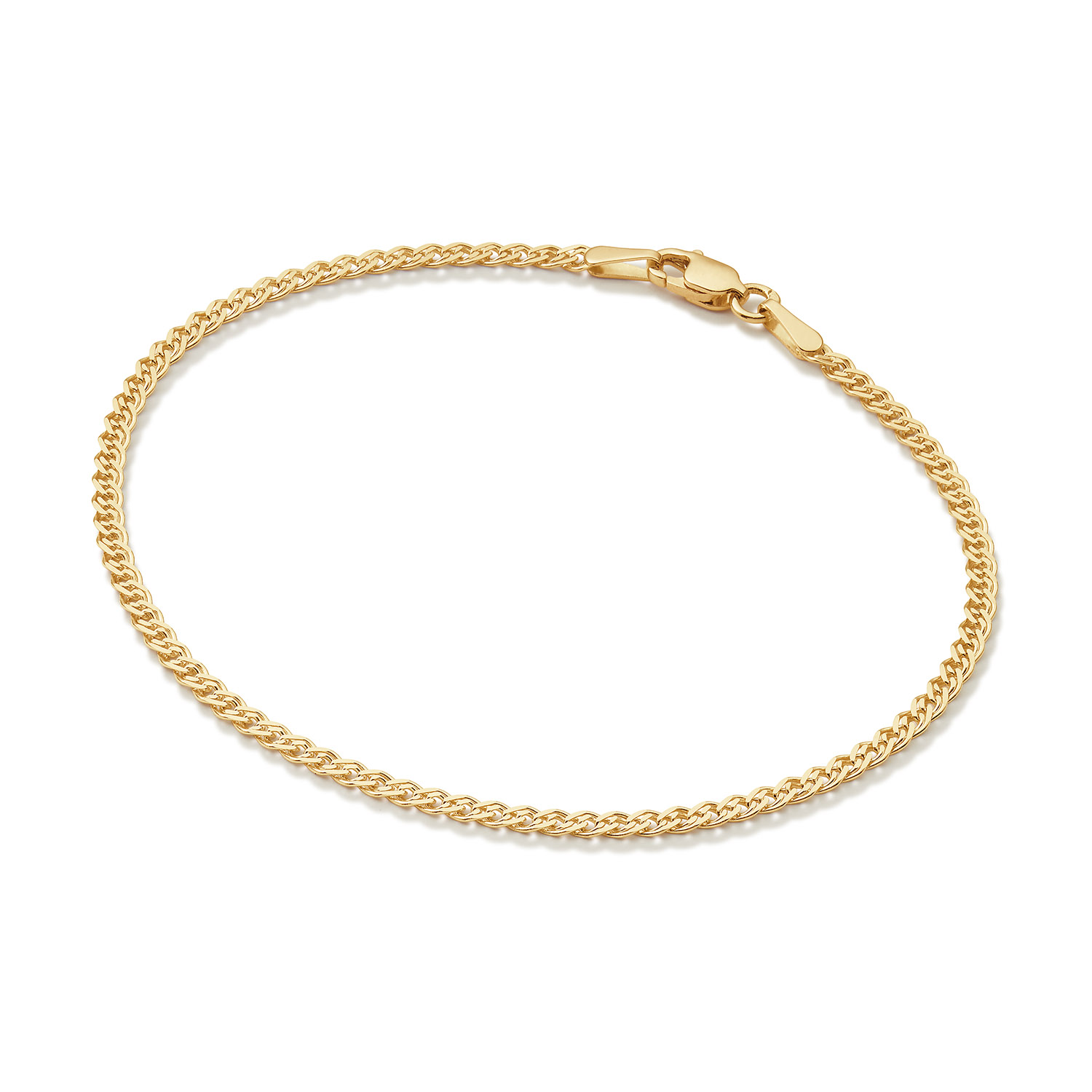 14k Geelgouden armband in een fantasie gourmet schakel. 