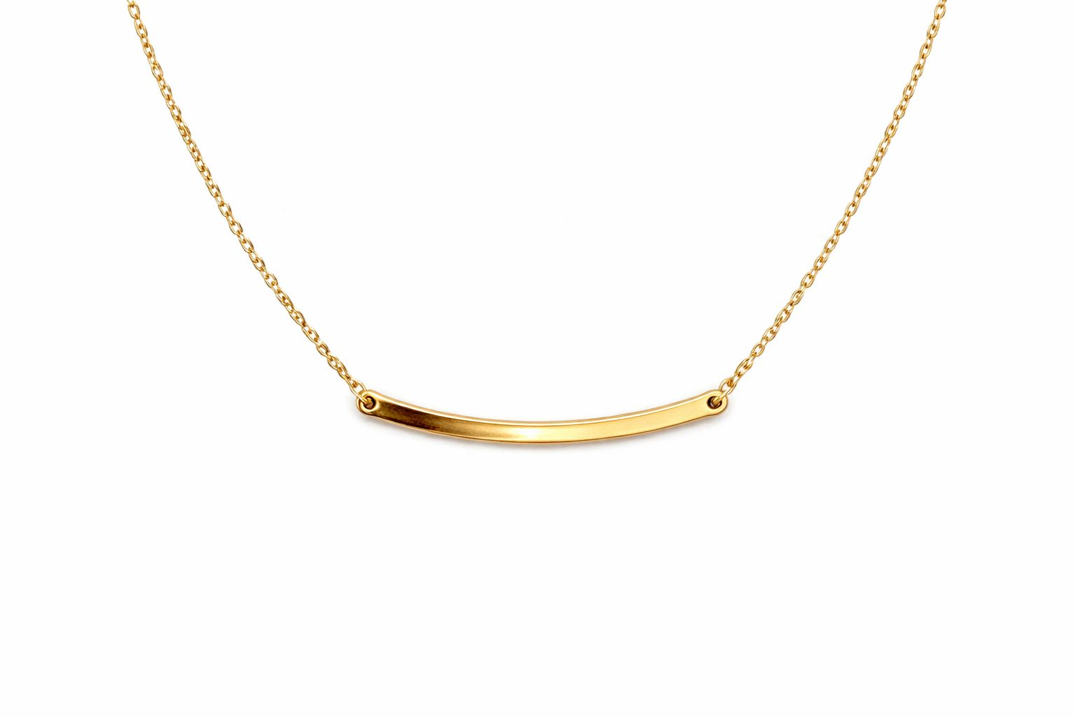 Gouden fantasie collier met een lengte van 42-45 cm. Dit collier is op verschillende lengtes te dragen, en dan zeker mooi om nog een collier erbij te dragen.