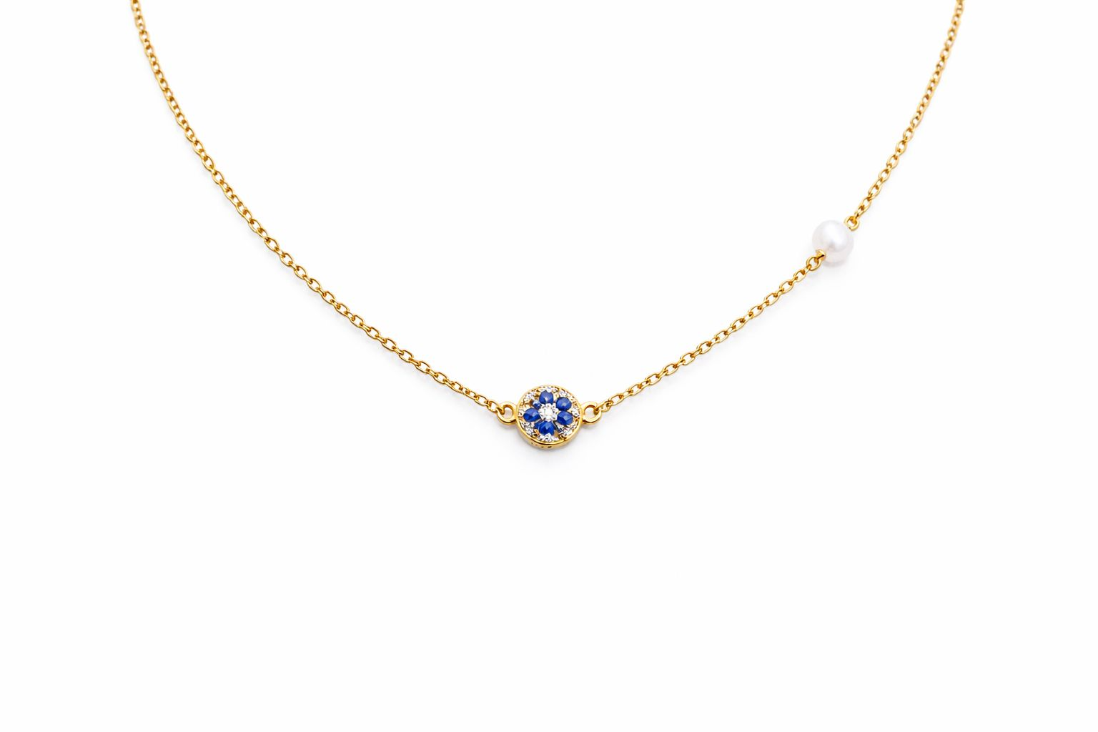 gg coll 40+3cm rosetje met zirk en parel