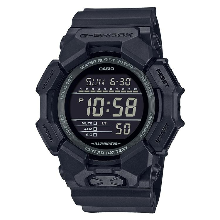 GD-010-1A1ER. Casio G-Shock horloge. Zwarte band en kast. Digitaal. 