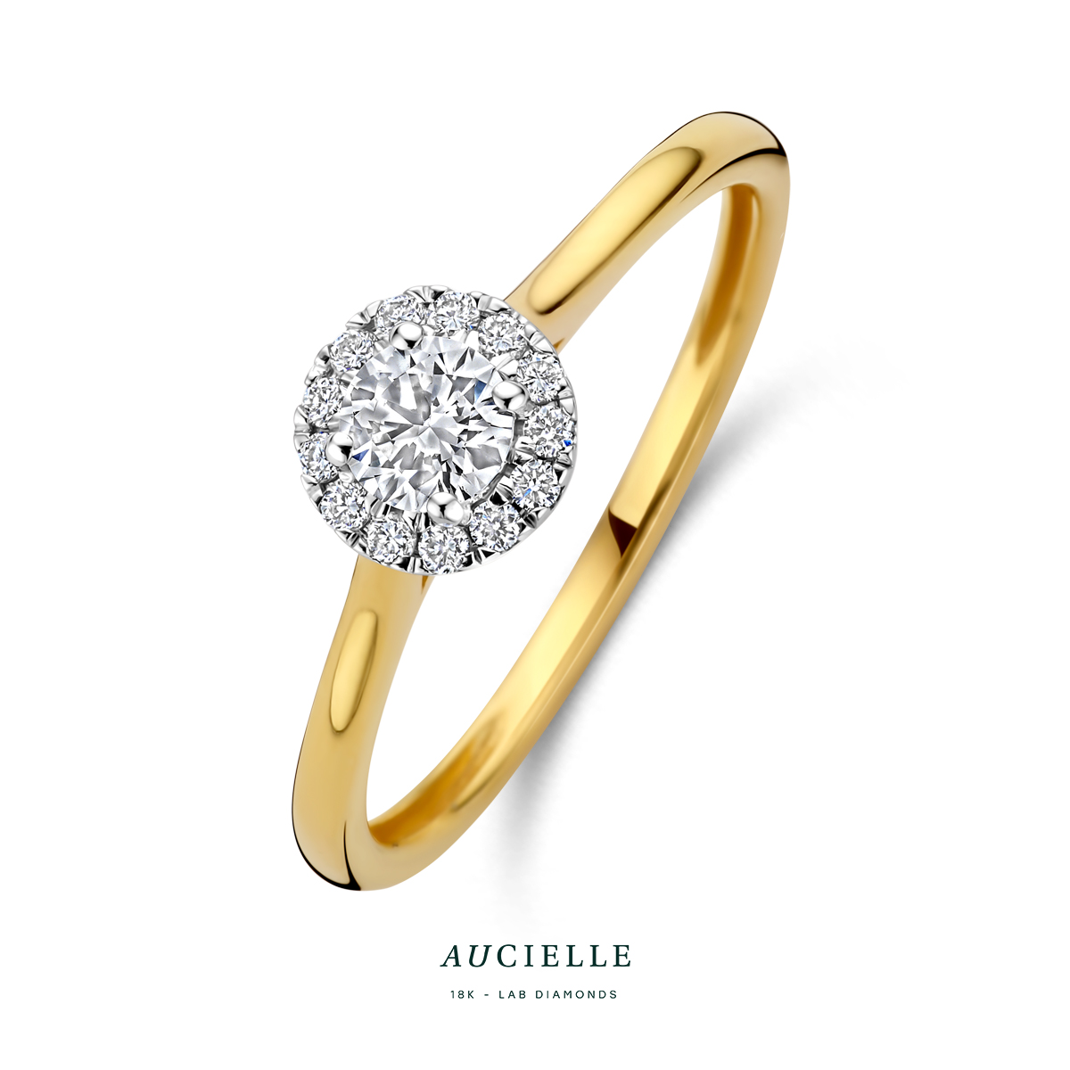 Aucielle Ring entourage rond briljant MC LGD 0.290ct