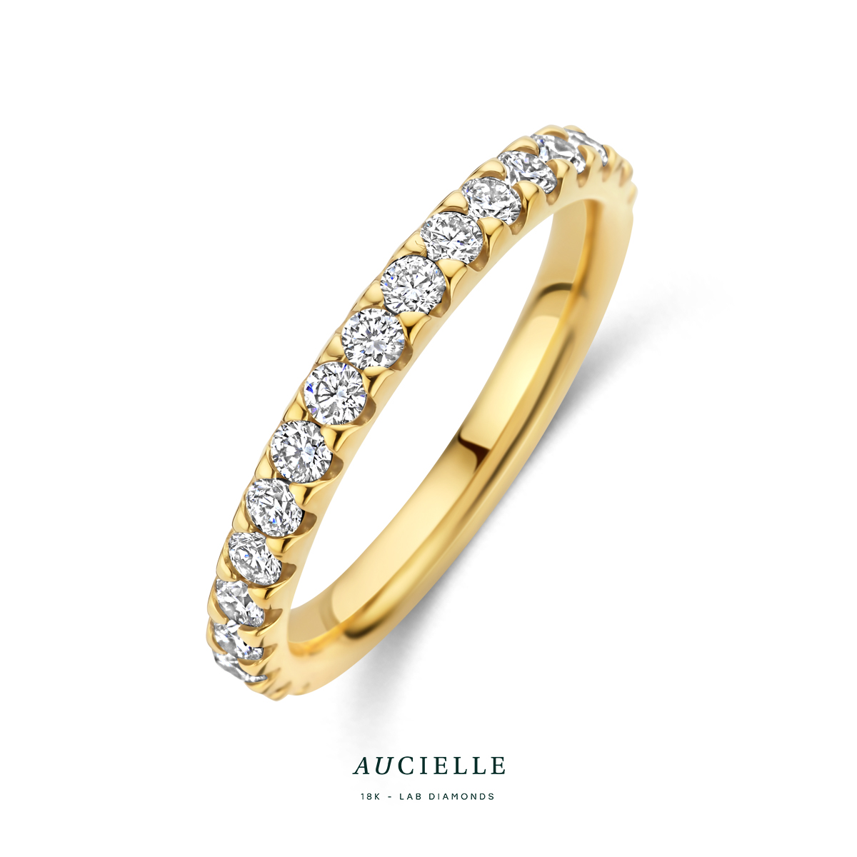 Aucielle Ring YG full eternity alliance LGD 1.000ct