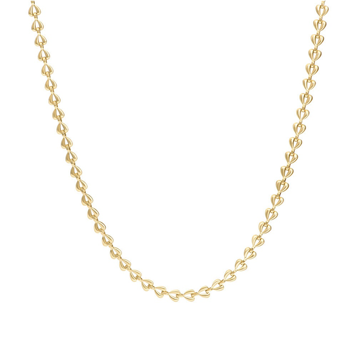 De iXXXi Halsketting &lsquo;Chained Hearts&rsquo; is gemaakt van stainless steel. De ketting bestaat uit hartvormige schakels, heeft een dikte van 4 mm en een lengte van 40 cm, met daarnaast 5 cm verstelruimte. Dankzij het minimalistische design is dit de perfecte basic die bij elke outfit past. Maak je look helemaal af door meerdere iXXXi kettingen te &lsquo;layeren&rsquo;.

Gemaakt van duurzaam stainless steel.
Verkleurt niet en geeft niet af op de huid.
Nikkel vrij
Hypo-allergeen