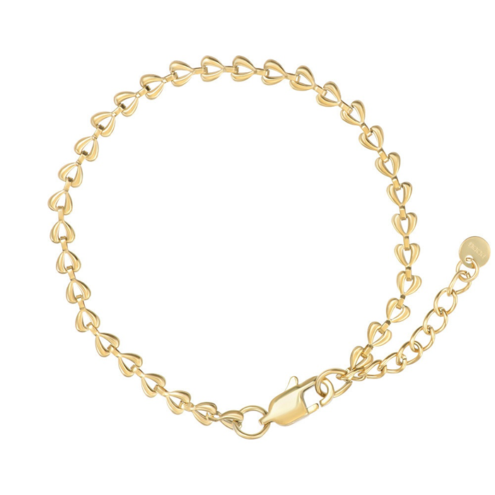 De iXXXi Armband &lsquo;Chained Hearts&rsquo; is gemaakt van stainless steel en bestaat uit hartvormige schakels die samen een sierlijke armband vormen. Een perfect sieraad om cadeau te doen aan jezelf of aan iemand die je lief is. De iXXXi armband Chained Hearts heeft een lengte van 17 - 20 centimeter. Mix en match met meerdere iXXXi armbanden uit onze collectie en maak zo jouw 'armparty' compleet.

Gemaakt van duurzaam stainless steel.
Hypo-allergeen
Nikkel vrij
Verkleurt niet en geeft niet af op de huid.