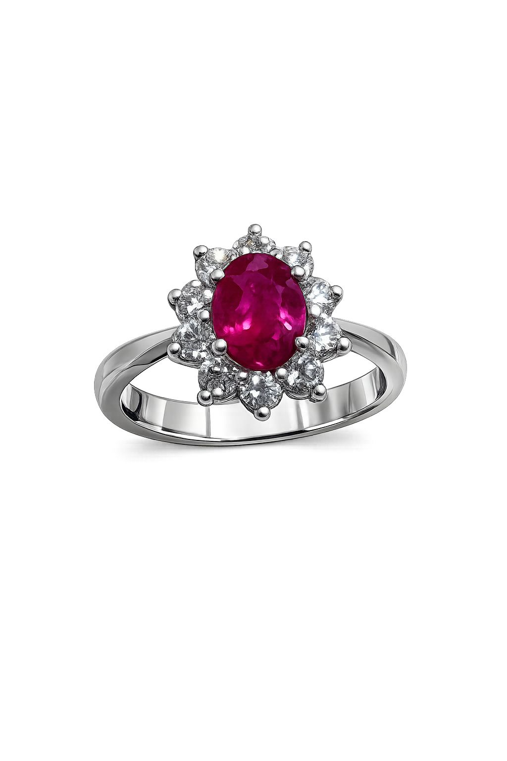 18 Krt WGD Ring 10-0.41 G SI/1-0.85 Robijn