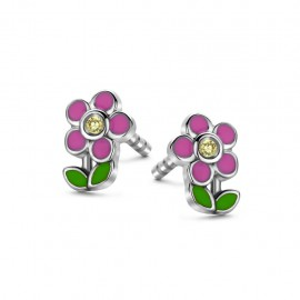 Oorringen bloem multicolor