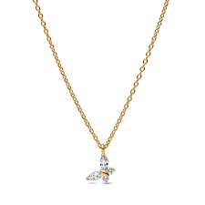 Butterfly 14k gold-plated
charm with clear cubic
zirconia