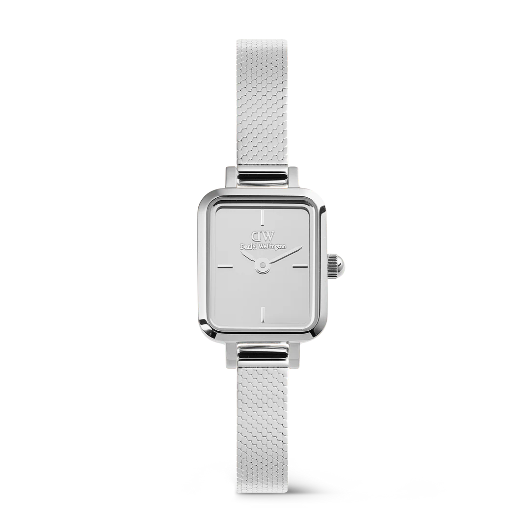 WATCH DW QUADRO MINI REFLECTION 15X18 UNITONE SILVER