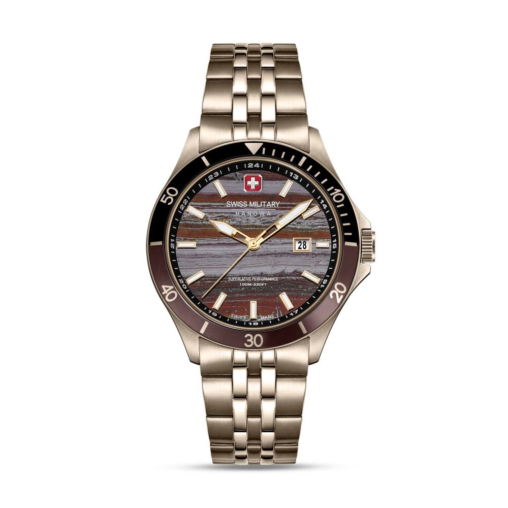 Dit is een horloge van het merk Swiss Military Hanowa gemaakt voor heren.
De specificaties zijn als volgt:
Kastmaat: 42 mm
Waterdichtheid: 10 ATM / 100 Meter / 330 Feet
Dit unieke horloge is een gelimiteerde serie van 500 stuks wereldwijd, waarvan er 6 in de BeNeLux te verkrijgen zijn.