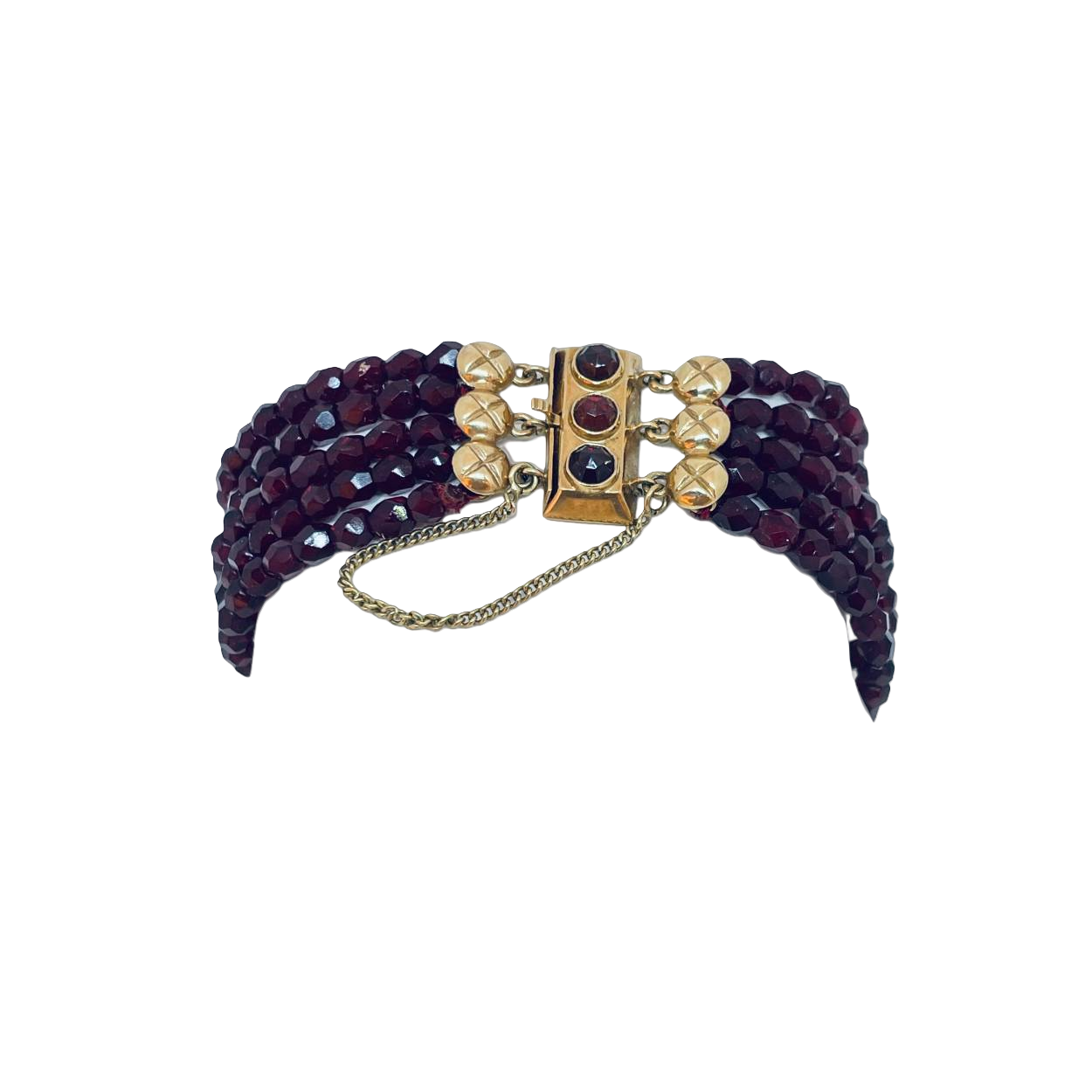 14 krt gd granaat armband