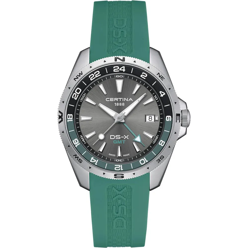 De Certina DS-X C047.452.17.081.00 is een hoogwaardige polshorloge met GMT-functie, ideaal voor reizigers die meerdere tijdzones volgen. Het heeft een elegant ontwerp, robuuste materialen en nauwkeurige tijdsaanduiding. Het beste dragen op de linkerpols voor optimaal comfort en bediening. Voeg toe aan je collectie voor een stijlvolle en functionele tijdwaarneming.
