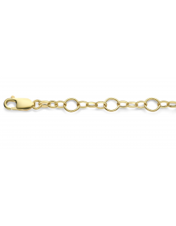 40-GF-ROS07,3XX
Mori Gold Filt&eacute; 7,3mm brede Ronde schakels met drie 3,7mm brede Ovale t'ogen, goud gevuld