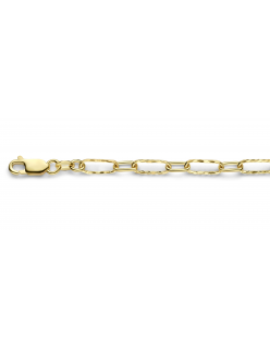 40-GF-CFERG04,4XX
Mori Gold Filt&eacute; 4,4mm brede Closed-for-Ever, Ronde buis, met gedraaide schakel, goud gevuld