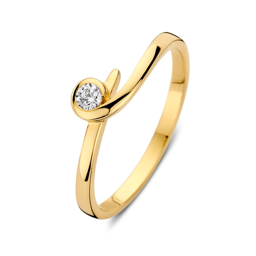 Dit is een ring van Excellent Jewelry in de kleur geel