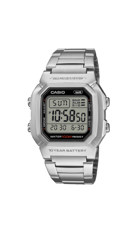 Damesuurwerk in staal met een metaalband.