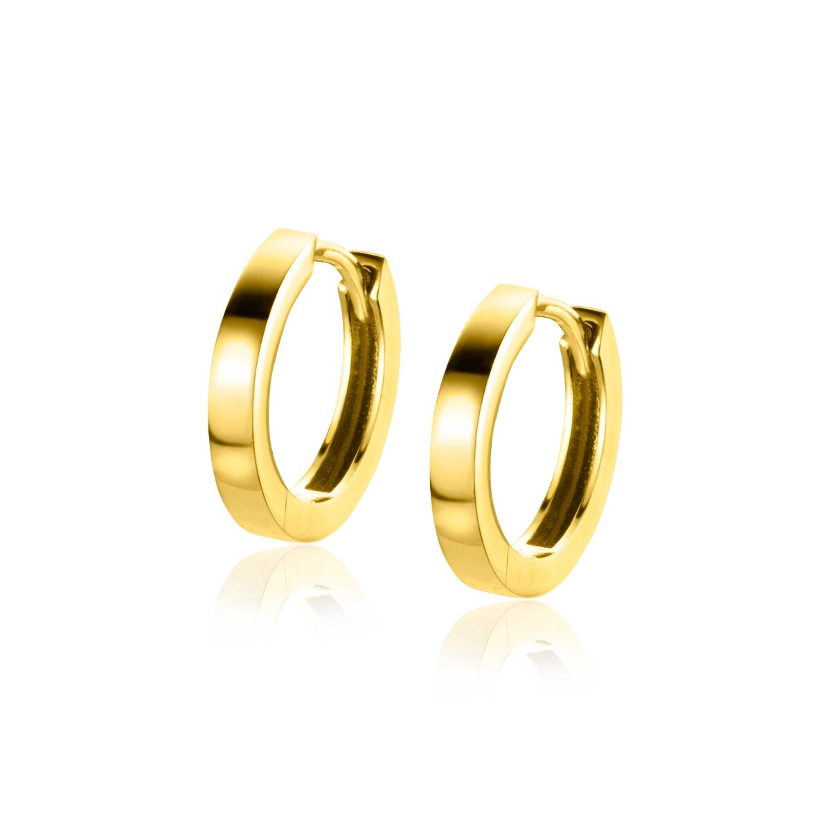 ZINZI Gold 14 karaat gouden oorringen 13mm. Met luxe scharniersluiting. Grootte 13mm met een 2mm brede vierkante buis. Vervaardigd van geheel 14 karaat goud.