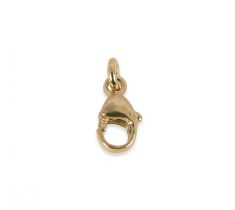 010407 Karabijnhaak 7.8 mm bol met oog 14 karaat geelgoud