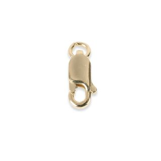 010512 Karabijnhaak 12.0 mm plat met oog 14 karaat geelgoud