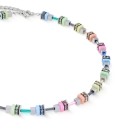 ketting coeur de lion multicolor pastel zilver