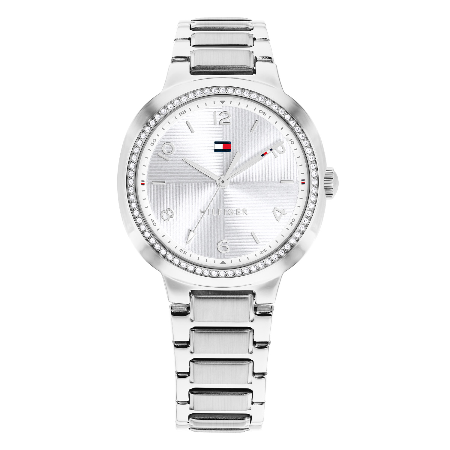Tommy Hilfiger TH1782899 Horloge Dames Staal Zilverkleurig 32mm
Sprotief lux: Dit zilverkleurige dameshorloge straalt finesse uit en maakt elke outfit stijlvol compleet. Het stalen dameshorloge uit de Savannah serie heeft een ronde zilverkleurige kast met de buitenrand gevuld met kristallen een zilverkleurige bewerkte wijzerplaat en een speelse uursaanduiding. Aan de kast zit een zilverkleurige schakelband met vouwsluiting. Het horloge heeft een mineraalglas, een afmeting van 32mm en is 3ATM.  

Het merk: 
Sinds de lancering van het merk in 1985 is Tommy Hilfiger wereldwijd bekend geworden als pionier van de klassieke Amerikaanse coole stijl. Ge&iuml;nspireerd door de iconische popcultuur en het Amerikaanse erfgoed. De dames en herencollectie van dit seizoen bestaan uit minimalistische silhouetten en rustieke lederen details. De herenhorlogecollectie biedt iconische uurwerken met roestvrijstalen, lederen en siliconen banden.

Specificaties:
- Mineraalglas
- Ronde kast 32mm
- Zilverkleurige kast met kristallen
- Zilverkleurige wijzerplaat
- Zilverkleurige schakelband 
- 3ATM