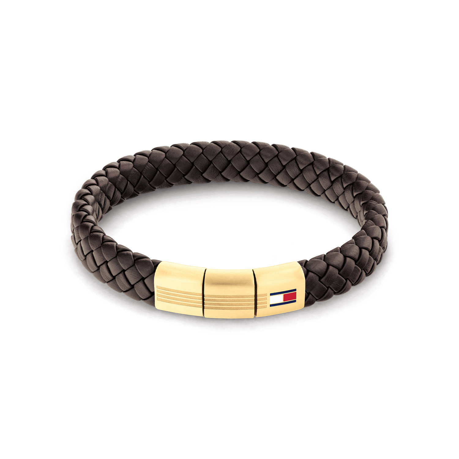 Tommy Hilfiger Jewels  Armband Heren 19cm
Geef je look een stijlvolle en stoere upgrade met deze Tommy Hilfiger bruin gevlochten leren armband, de TJ2790671. Het hoogwaardige leer en het verfijnde vlechtwerk zorgen voor een luxe en mannelijke uitstraling. Dankzij het verstelbare goudkleurige magneetslot zit de armband altijd comfortabel en veilig om de pols. Te dragen op 18 of 19cm. Het subtiele Tommy Hilfiger-logo op de sluiting geeft de armband een herkenbare, premium touch. Perfect te dragen bij zowel casual als nette outfits en ideaal voor dagelijks gebruik.

Het merk:
Tommy Hilfiger is wereldwijd &eacute;&eacute;n van de grootste designer lifestyle merken en is internationaal bekend om haar classic American cool stijl. De sieraden zijn voor dames en heren met een eigen stijl, die niet bang zijn om dit aan de wereld te laten zien.

Specificaties:
- Heren armband
- Materiaal: Leer bruin 
- Lengte 19cm verstelbaar
- Ideaal als cadeau of voor jezelf