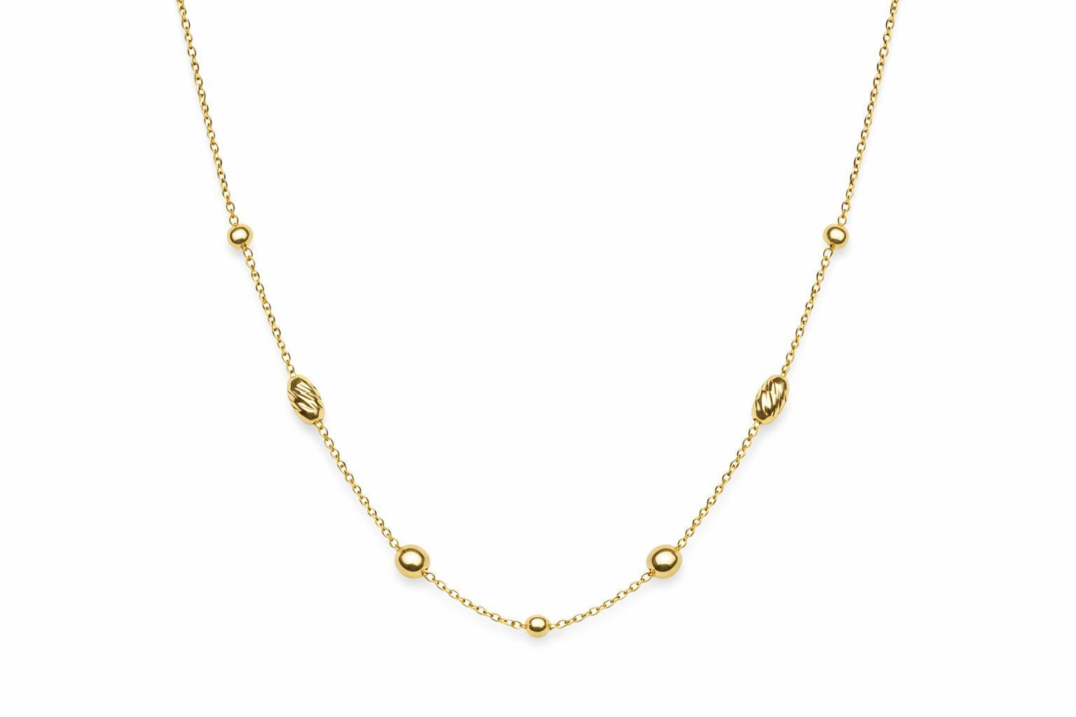 Het gouden collier van 45 cm, modelnummer VS102011, is een schitterende fantasieketting. Deze gouden halsketting heeft een prachtige glans en valt binnen de categorie sieraden als een gouden kleurige fantasiehalsketting. Perfect voor speciale gelegenheden, draag het met een elegante top of jurk om de glans en schoonheid optimaal te accentueren.