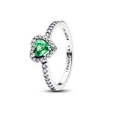 Pandora Verhoogd mint groen Hartring
