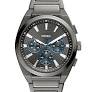 Fossil Quarts heren pols horloge staal met stalen band uit de Everett Collectie. 5 ATM waterdicht.
