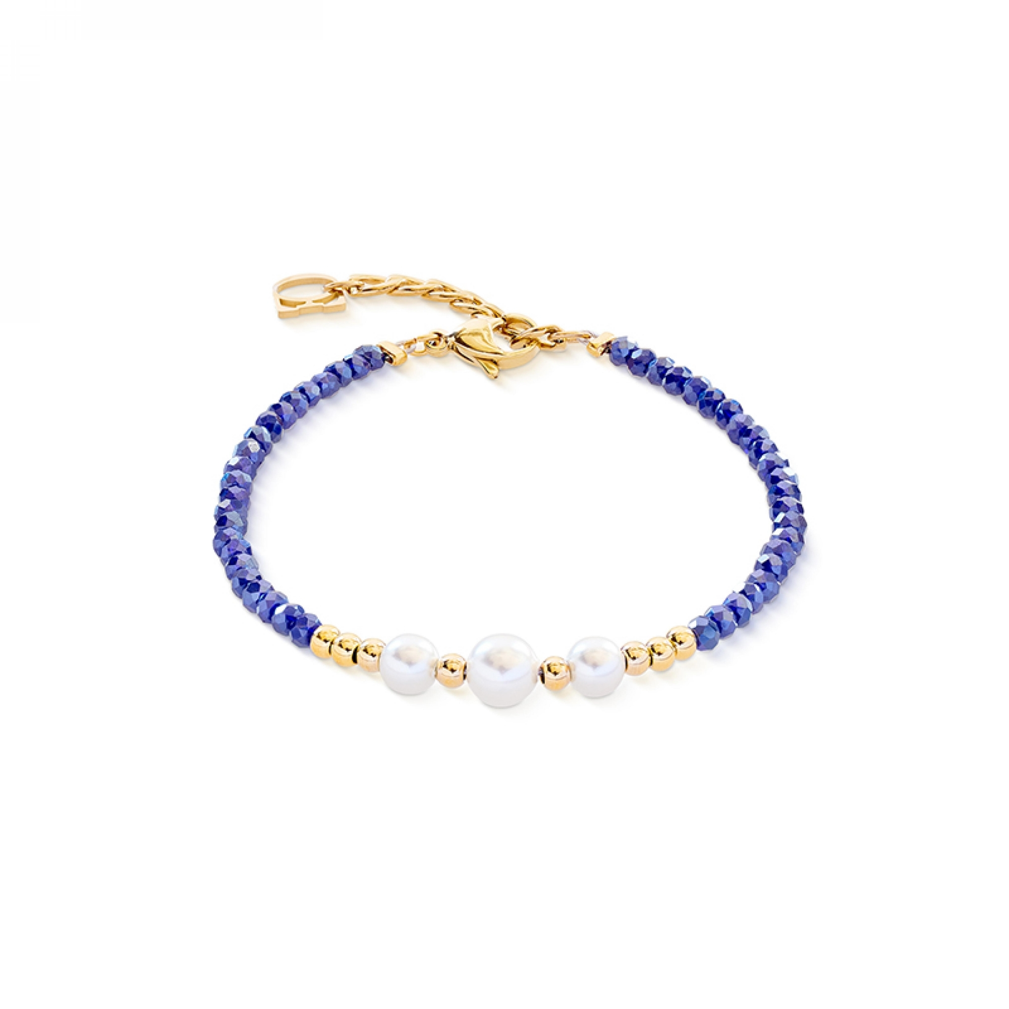Coeur de Lion 4258/30-0700 Armband Blue met Parel