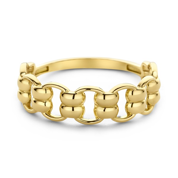 De Swing Jewels gouden ring met modelnummer SWER10270-56 heeft een elegante uitstraling. Deze verfijnde ring is perfect om dagelijks te dragen of te combineren met andere gouden sieraden voor een stijlvolle, tijdloze look. Voeg een vleugje luxe toe aan elke outfit.