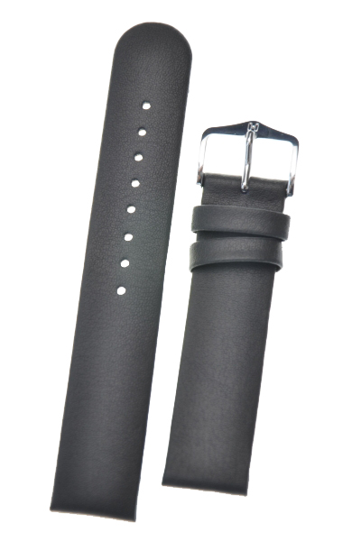 Hirsch 'Scandic' Grey soft calf leather strap 