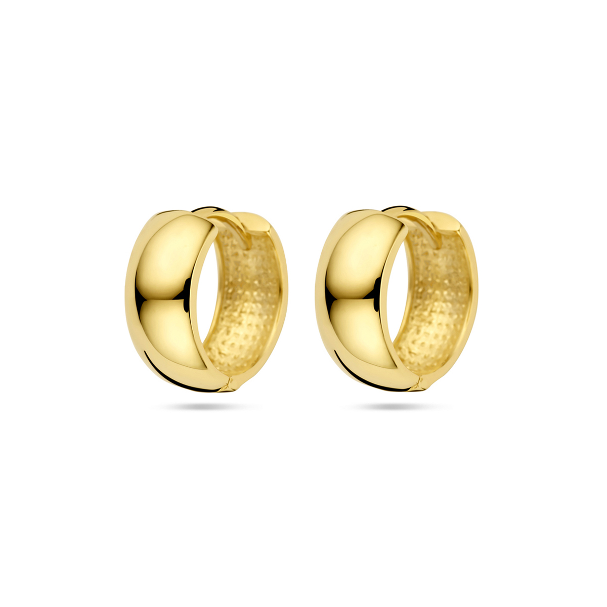 9k Geelkleurige klapoorringen met een afmeting van 13x5.5mm