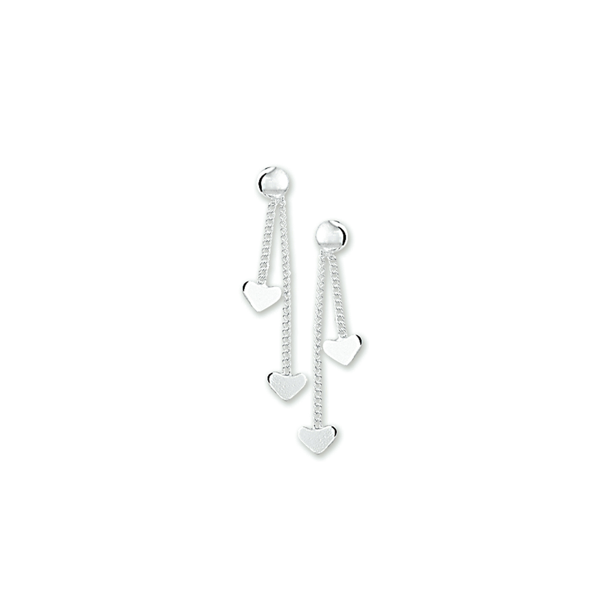 Oorhangers met hartjes van 2.8cm.