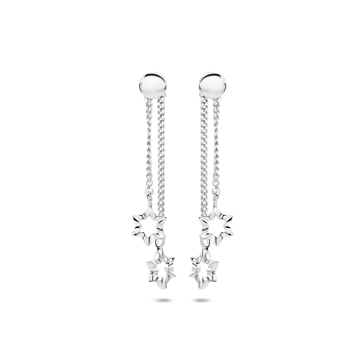 oorhangers  ster zilver gerhodineerd