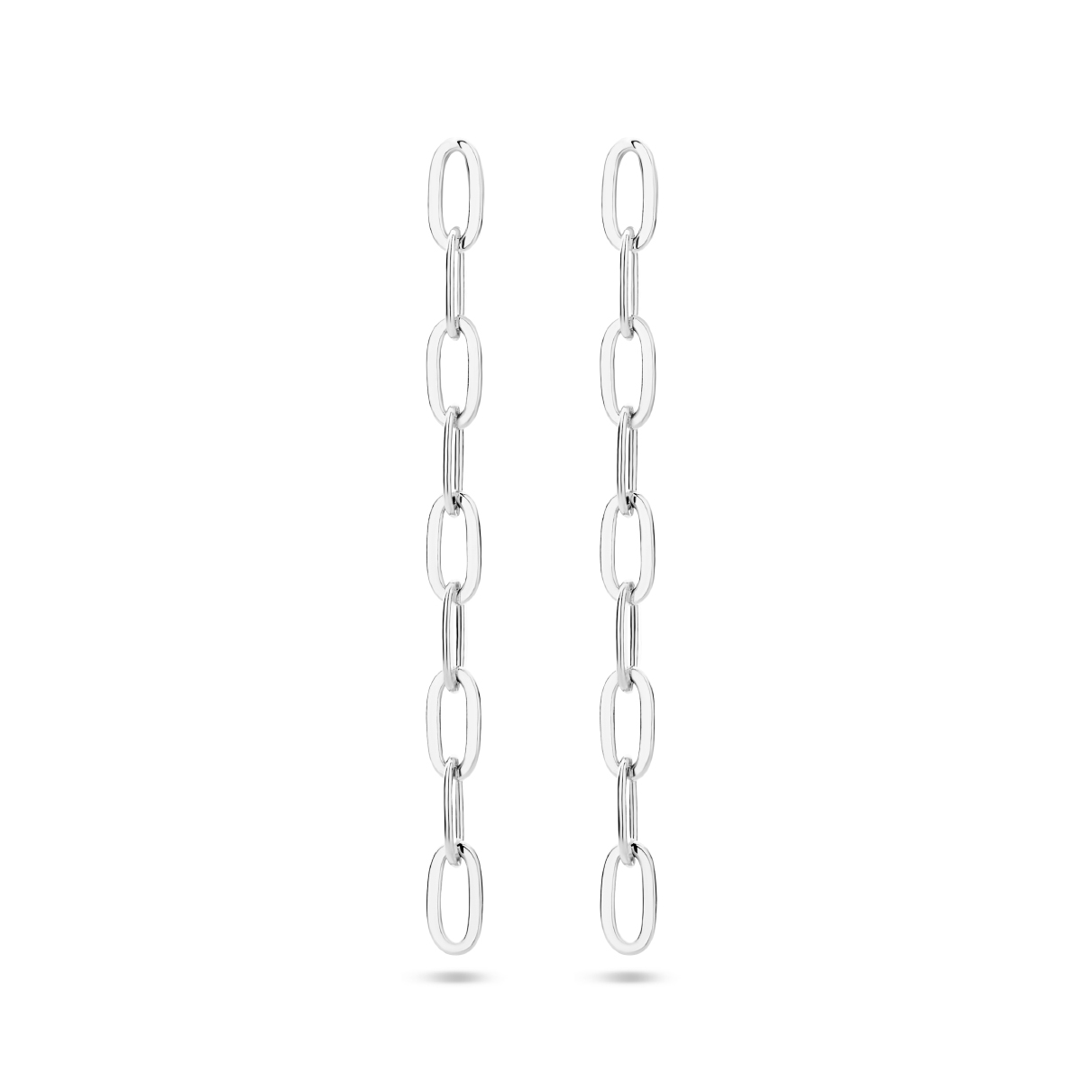 Gerhodineerd 925 zilveren oorhangers met een breedte van 3mm.