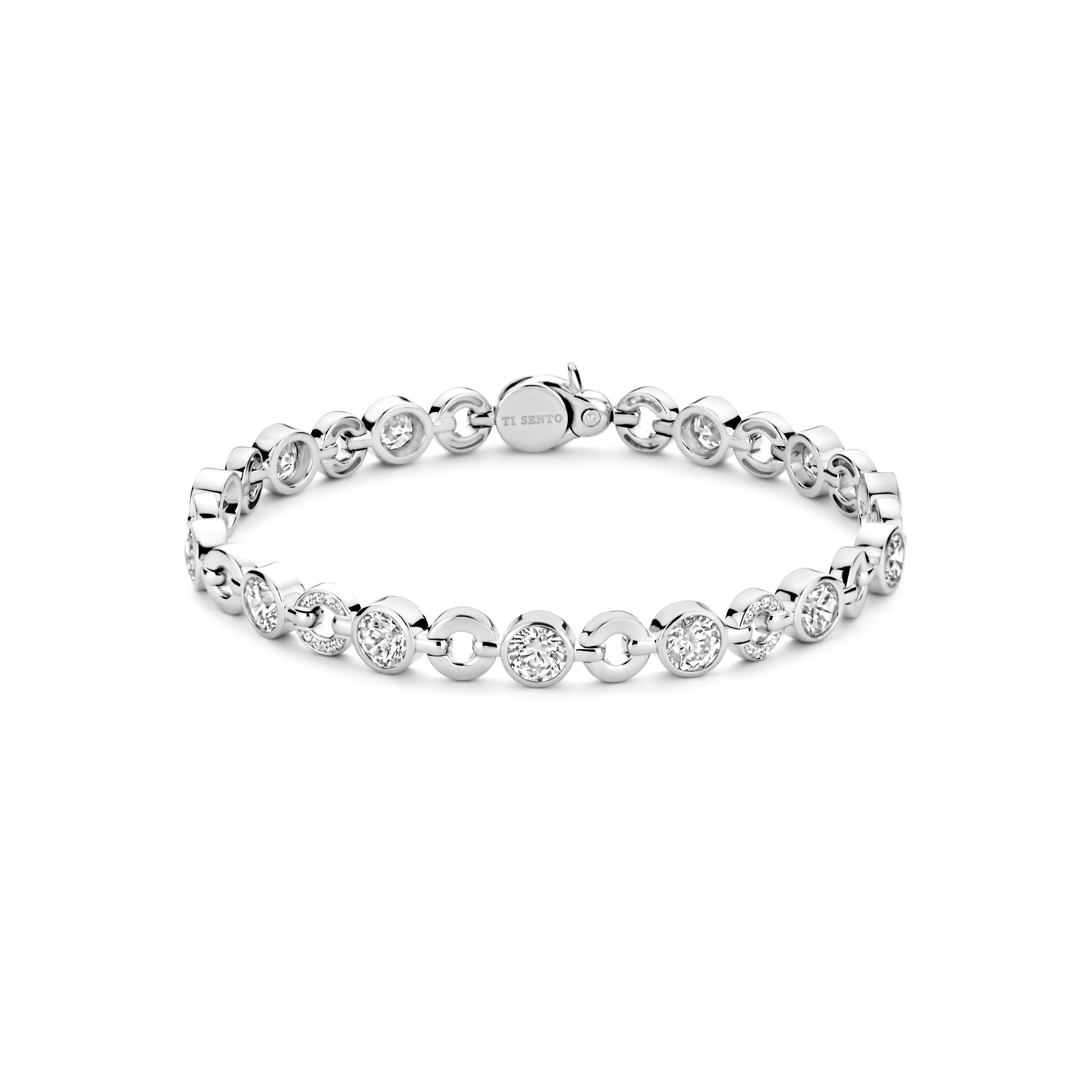Ti Sento - Zilveren armband met zirconia's, 18.5cm - 23054ZI