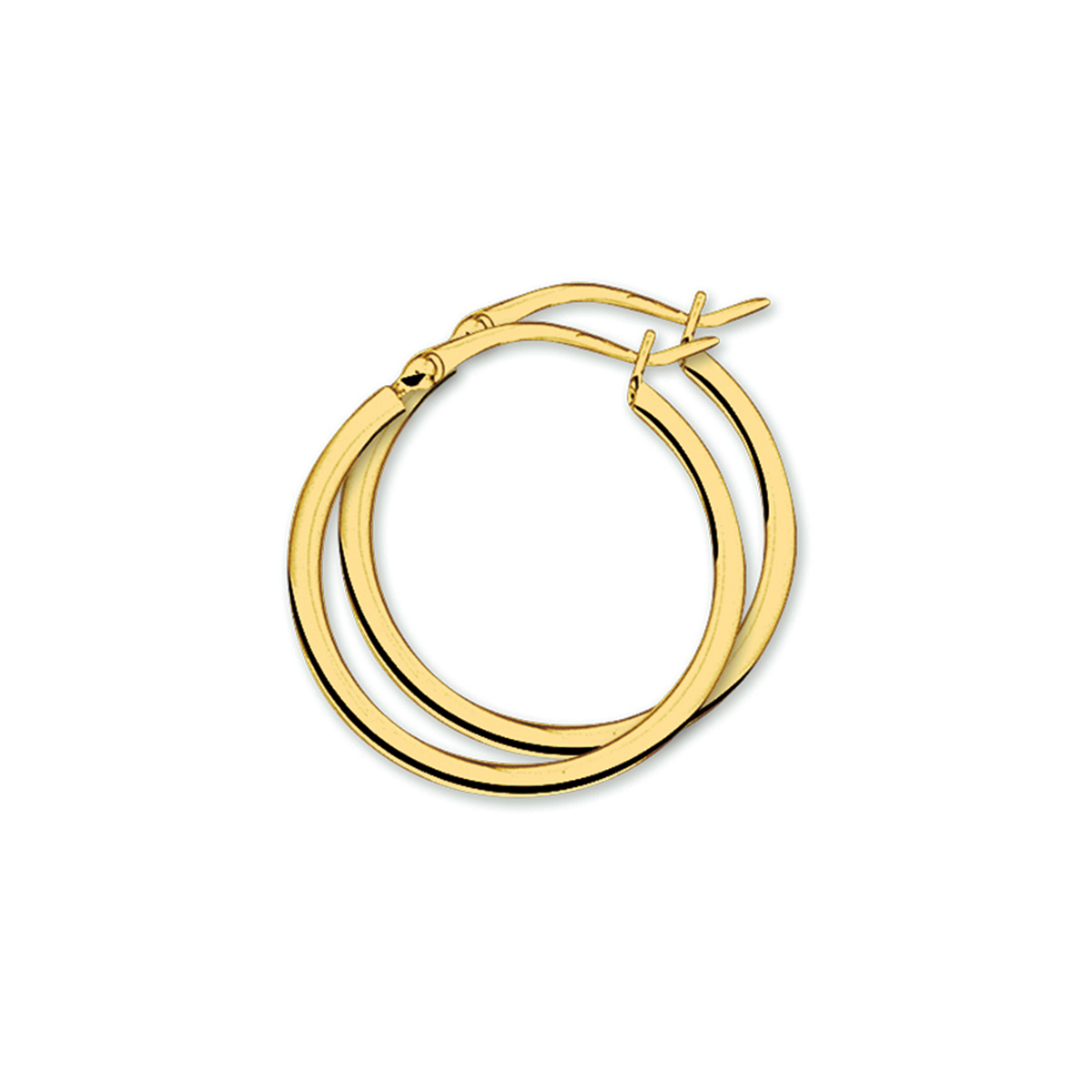 14k geelgouden creolen met schanier sluiting 24mmx2.0mm
