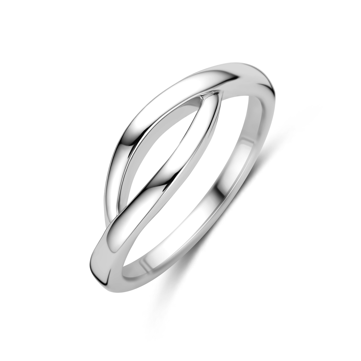 Gerhodineerd zilveren 925 ring met een breedte van 6mm.