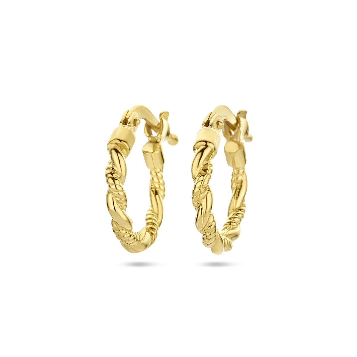 De Zilver Vergulde Oorringen, zijn elegante creolen gemaakt van zilver met een gedraaide buisvorm en een diameter van 13 mm. Ze hebben een glanzende afwerking. Deze oorbellen zijn perfect te dragen bij zowel casual als formele gelegenheden, en geven een stijlvolle touch aan elke outfit.