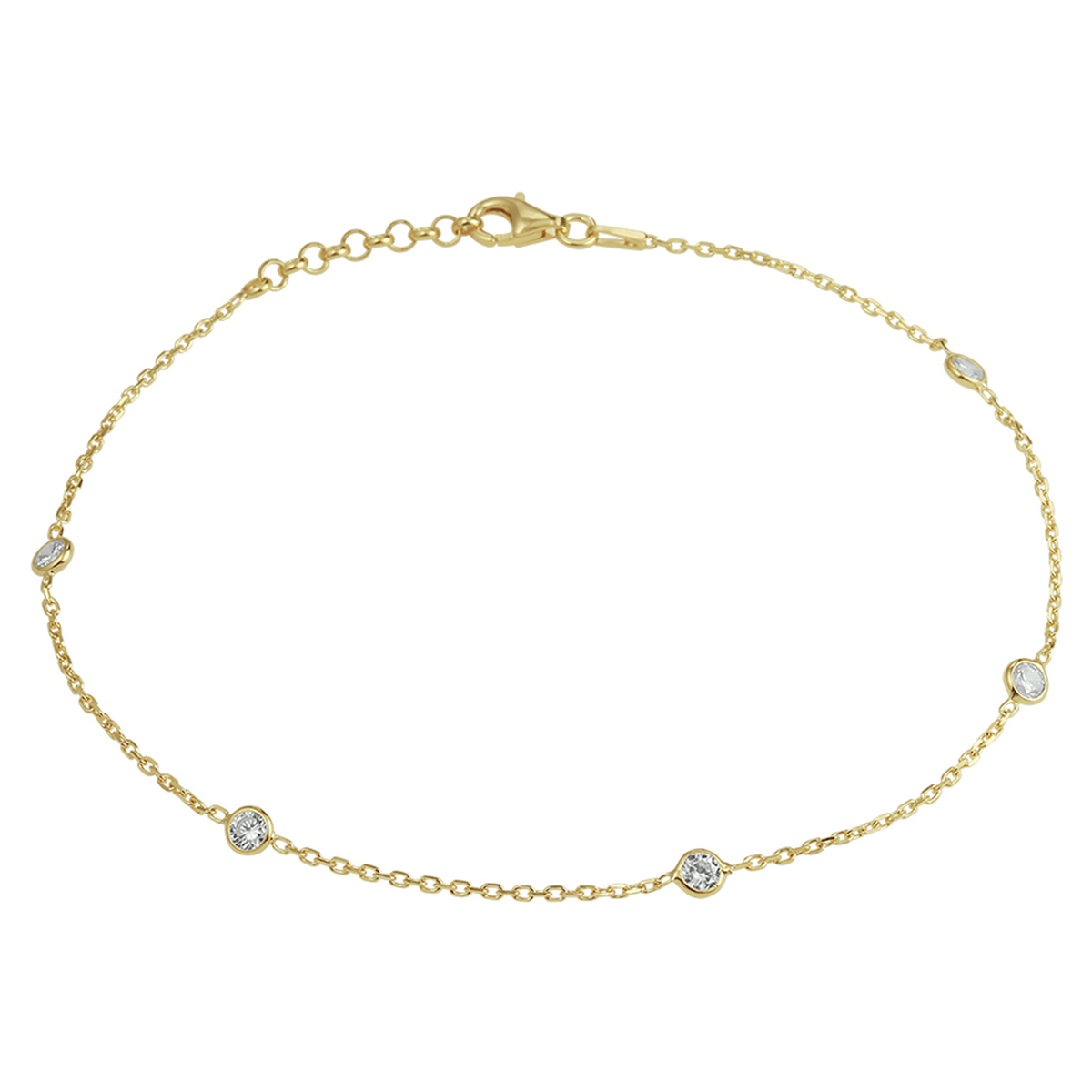 Enkelbandje Zirkonia 24+2 cm | 2103334