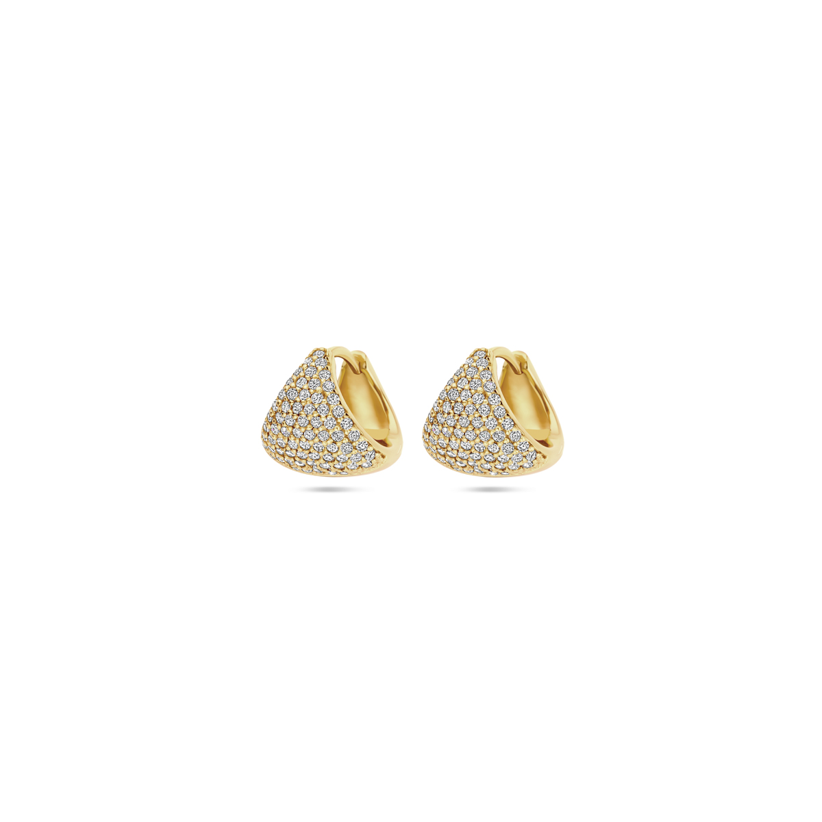 Verguld op 925 zilveren klapoorringen uitgevoerd met zirkonia. De klapoorringen hebben een breedte van 11mm. Geen garantie op de plating.